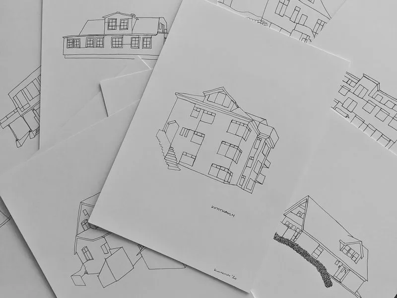 Kerlends Húsalínuteikningar — 2